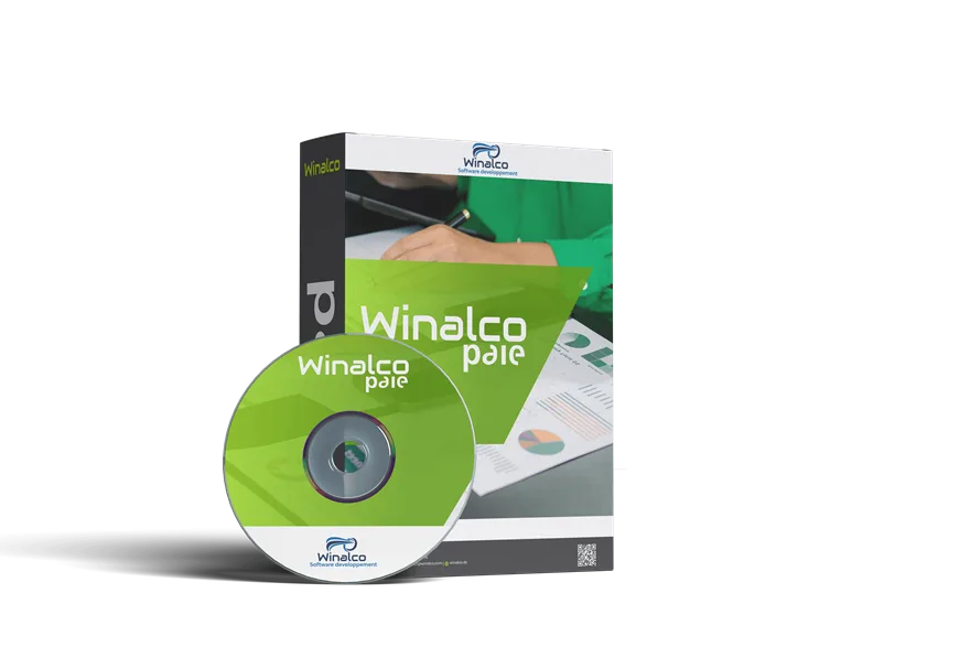 Boîte du logiciel Winalco Paie — gestion des salaires et de la paie pour les entreprises algériennes