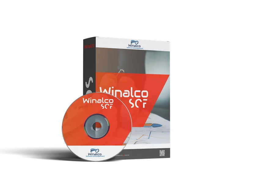 Boîte du logiciel Winalco SCF — comptabilité conforme au SCF pour les entreprises algériennes